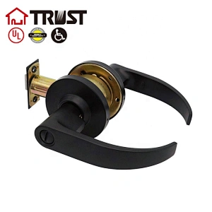TRUST 4492-MB  Zinc Alloy Lever Handle ANSI Grade 2 Commercial Lever Door Lock Black Door Lock