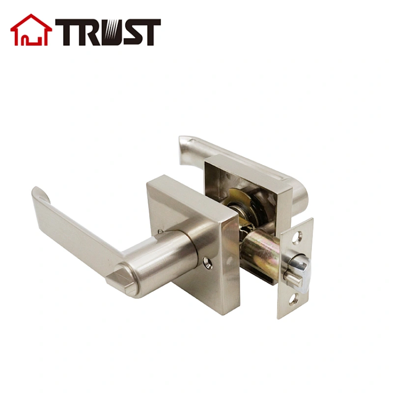 TRUST 6931-SN Heavy duty Tubular Lever Handle Grade 3 Door Lock Satin Nickel Finish