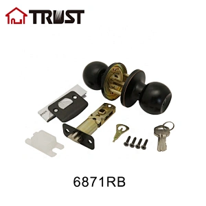 TRUST 6871-RB  Tubular ANSI Grade 3  ORB Finish Entry Knob Lock