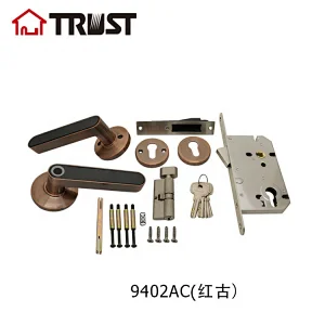 TRUST9402-AC Smart Lock Fingerprint Door Lock, Keypad Deadbolt Lock Keyless Entry Door Lock Deadbolt, Front Door Lock with Key, Fingerprint Lock for Door, Antique Copper