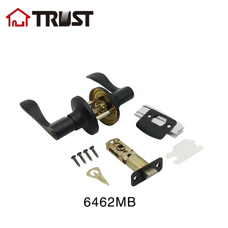 TRUST 6462-MB  ANSI Grade 3 Tubular Lever Lock Privacy Function Matt Black Door Lock
