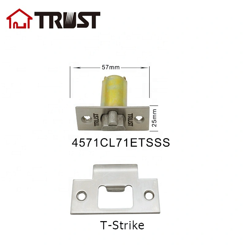TRUST 4571CL71ETSSS  Commercial Grade 1 Cylindrical Bolt Entry Door Latch