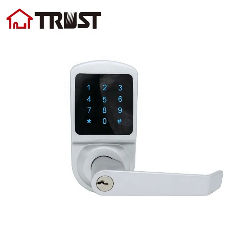 TRUST 9203-SN Smart Door Lock, Keyless Entry Door Lock, Keypad Door Lock, Fingerprint Door Lock, Keypad Entry Door Lock, Satin Nickle
