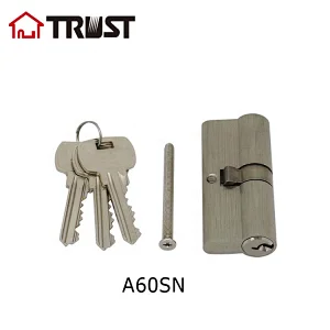 TRUST A60-SN Original Factory anti drill lock cylinder 60mm Door 5 keys for sale