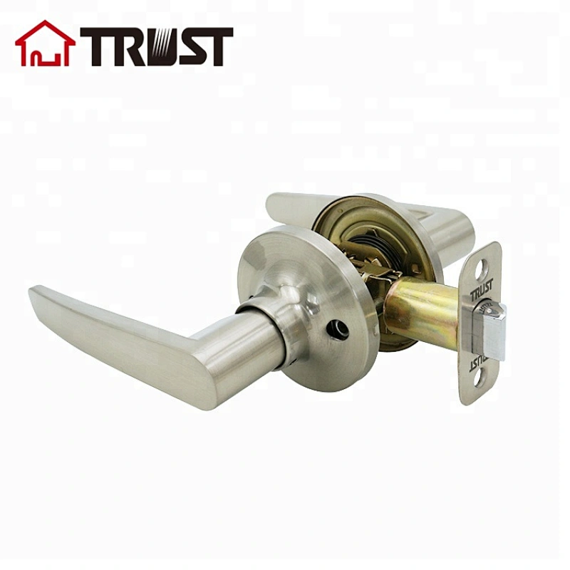 TRUST 6413-SN ANSI Door Levers Straight Passage Satin Nickel Finish Door Lever