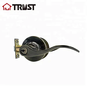 TRUST 6461-AB  High Quality ANSI Grade 3 KW 1 Keyway Tubular  Lever Lock With Brass Cylinder