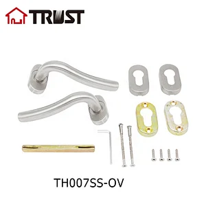 TRUST TH007-SS-OV Competitive Price SUS304 Hollow Door Hardware Design Exterior Lever Handle Lock