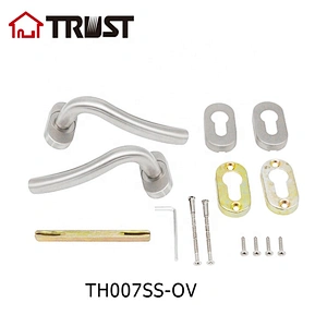 华信TH007-SS-OV 304不锈钢执手锁 欧标分体锁房门浴室卫生间门锁