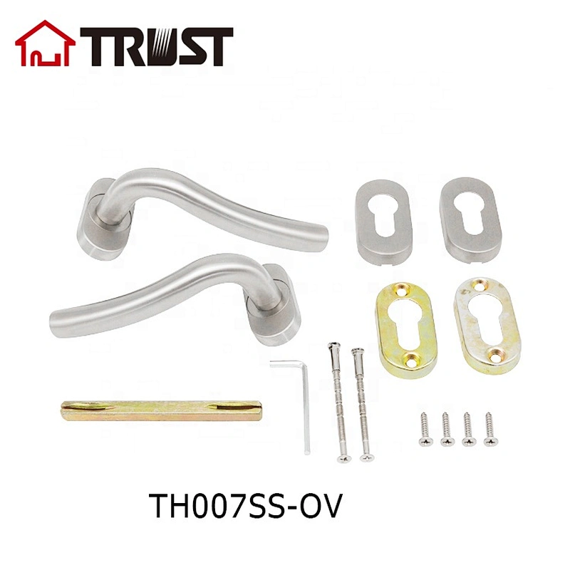 华信TH007-SS-OV 304不锈钢执手锁 欧标分体锁房门浴室卫生间门锁