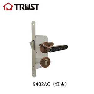 TRUST9402-AC Smart Lock Fingerprint Door Lock, Keypad Deadbolt Lock Keyless Entry Door Lock Deadbolt, Front Door Lock with Key, Fingerprint Lock for Door, Antique Copper