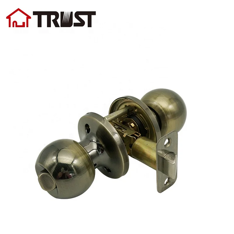TRUST 6872-AB  Tubular Round SS304 ANSI Grade 3 High Safety door knob lock