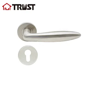 TRUST TH027-SS Hot Style Round Lever Door Handle Stainless Steel Pull Handle For Interior Door