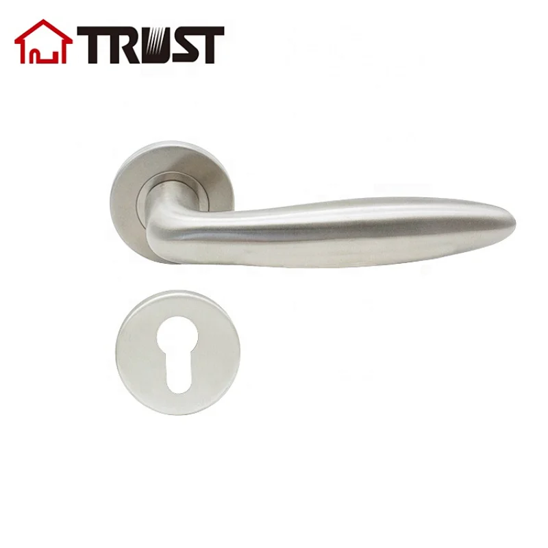 TRUST TH027-SS Hot Style Round Lever Door Handle Stainless Steel Pull Handle For Interior Door