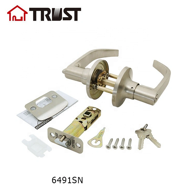 TRUST 6491-SN  ANSI Grade 3 Brushed Nickel Tubular Door Lock