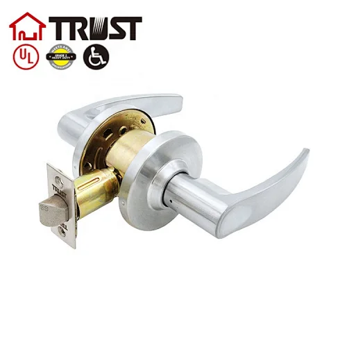 TRUST 4413-SC Grade 2 Commercial Duty Cylindrical Lever Lockeset, UL Rated, Satin Chrome US26D (Passange)