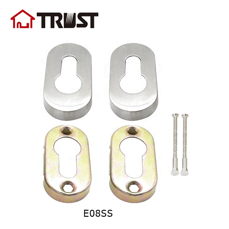 华信E08-SS 欧标椭圆不锈钢档盖 SUS304材质 门锁配件