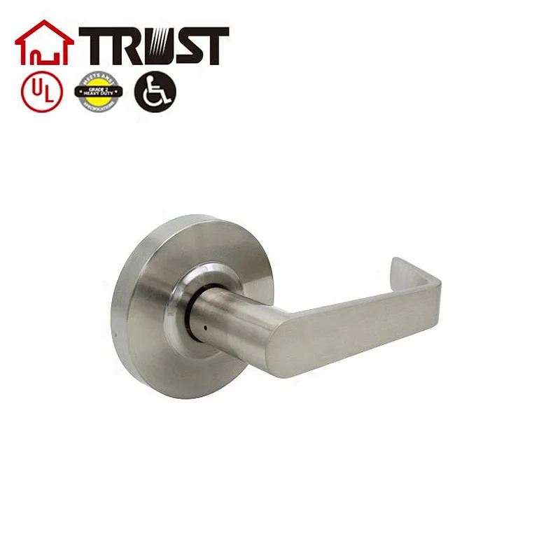 TRUST 4570-SN Grade 2 Commercial Duty Cylindrical Lever Lockeset, ADA, UL Rated, Satin Nickle US26D