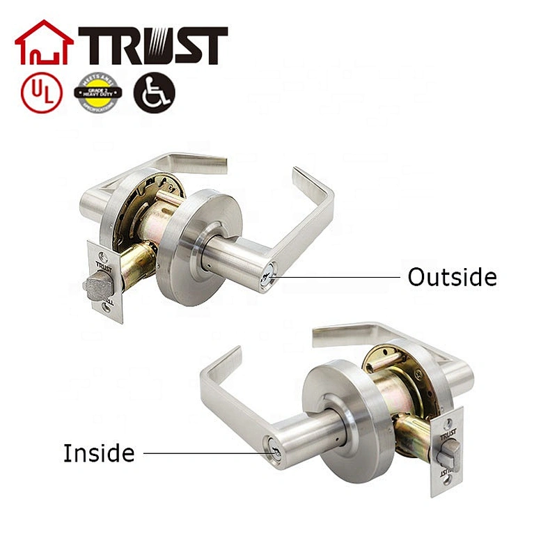 TRUST 4578(A)-SN Master Lock Keyed  Communictaion Door Lock, Commercial Lever Style Handle, Satin Nickle, SLCHKE26D
