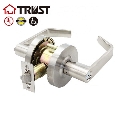 4571-SN Grade 2 Commercial Duty Cylindrical Lever Lockeset, UL Rated, Satin Nickle US26D (Bedroom)