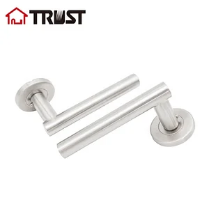 TRUST TH009-SS Euro Standard Hollow Stainless steel lever door handle for wooden metal steel door