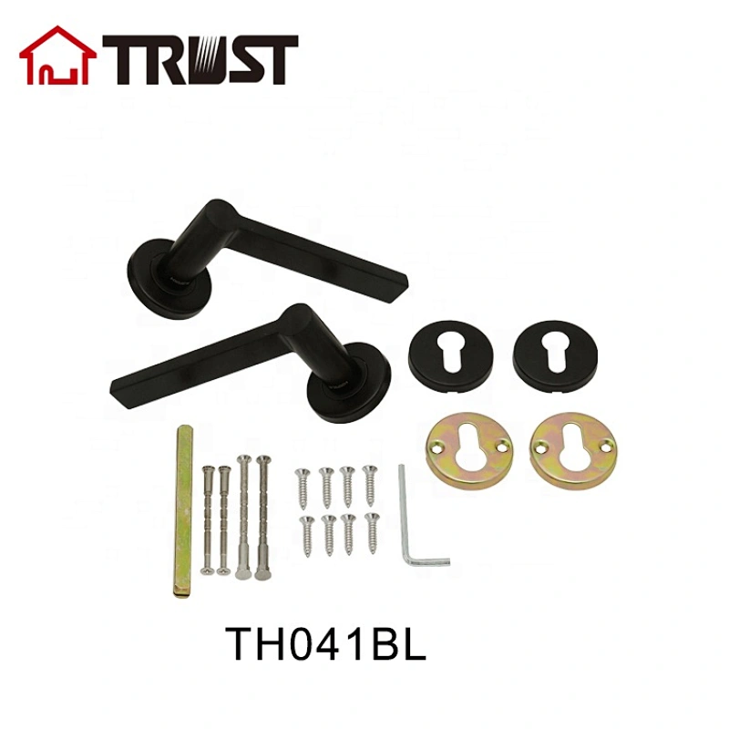 TRUST TH041-BL SUS304 Black Finish Handle Door Lock For Commercial Door