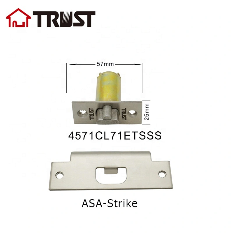 TRUST 4571CL71ETSSS  Commercial Grade 1 Cylindrical Bolt Entry Door Latch
