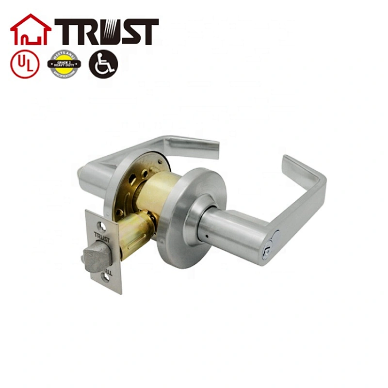 Dynasty Hardware TRUST 4471 IC-SC Grade 2 Commercial Duty Office Door Keyed Lever Lockset, Satin Chrome Finish