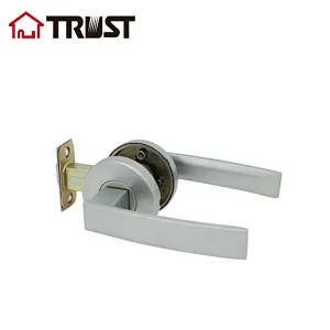 TRUST ZH037-PS-SC  Modern Door Handles Levers (Passage) in Satin Chrome - Polished Chrome Finish