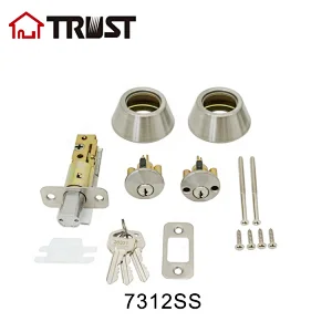 TRUST 7312-SS Top quality zinc alloy ANSI Grade 3 Deadbolt with Double Cylinder  Factory Hot Sale