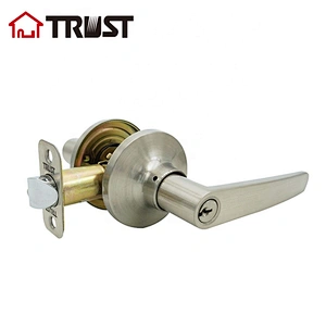 TRUST 6411-SN Entrance  Room Door Levers Brushed Nickel Straight Handles Interior Doors Door Lock