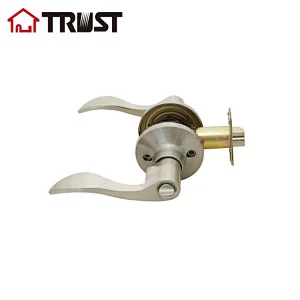 TRUST 6461-SN Satin Nickel ANSI Grade 3  Entry Lock Tubular Lever Lock For Wooden Door