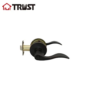 TRUST 6462-RB  ANSI Grade 3 Hot Sale Bathroom Lever Lock Privacy Black Door Handle Lock