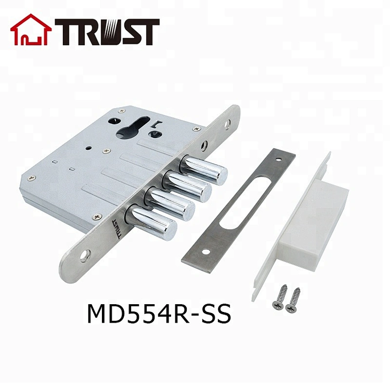 华信MD55-4R-SS锁具 单方舌铜材料三级打开欧标锁体木门锁