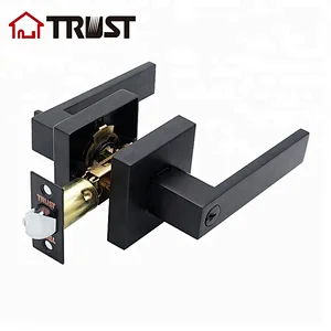 TRUST 6911-MB  Heavy duty Lever Lock in Matt Black Square Keyed Entry ANSI Door Lock