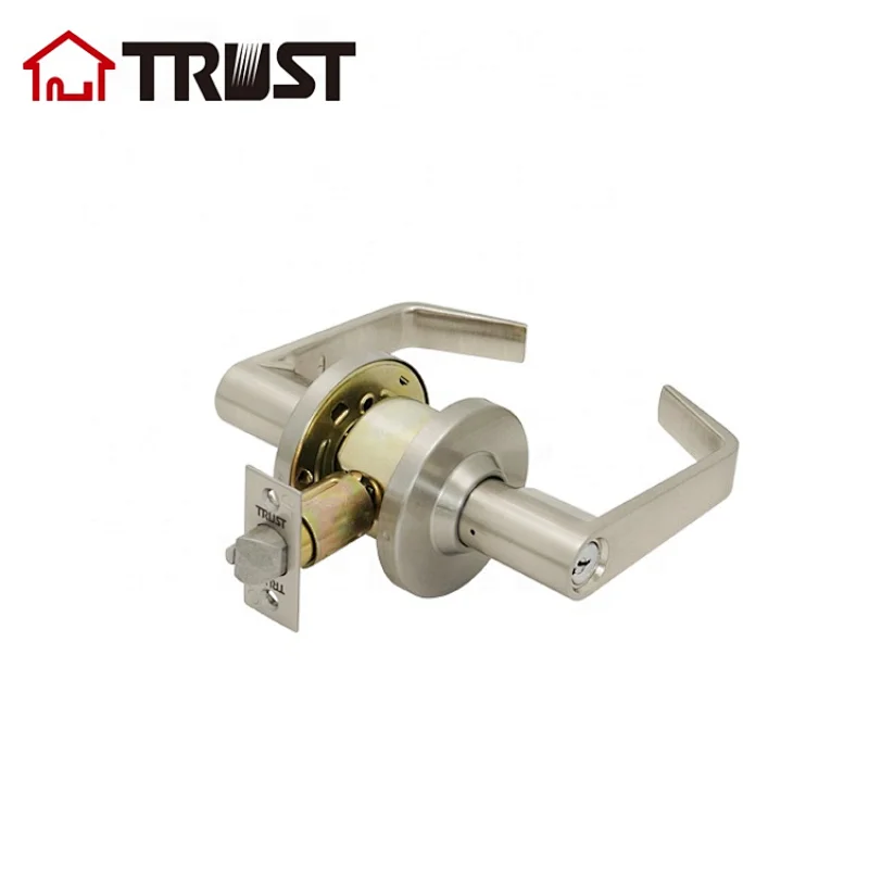 TRUST 4474-SN Dynasty Hardware Commercial Duty Storeroom Function Keyed Lever Lockset, Satin Nickle Finish
