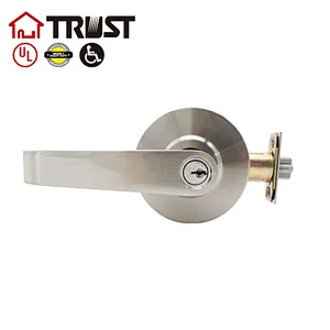 TRUST 4578-E(F87)SN Master Lock Keyed Entry Door Lock, Commercial Lever Style Handle, Satin Nickle, SLCHKE26D