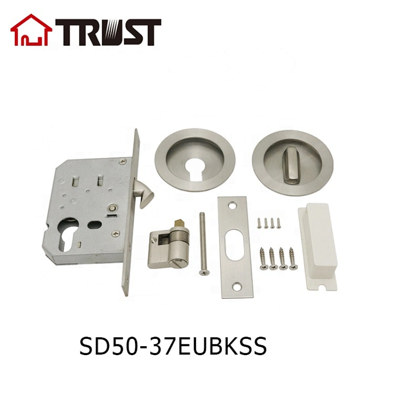 TRUST SD50-37EUBKSS  Bathroom Sliding Cavity Door Lock With Cylinder