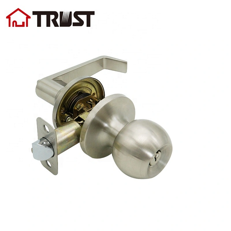 TRUST 687431-SN Door Levers Interior Door Lock and Knob Keyed Lock
