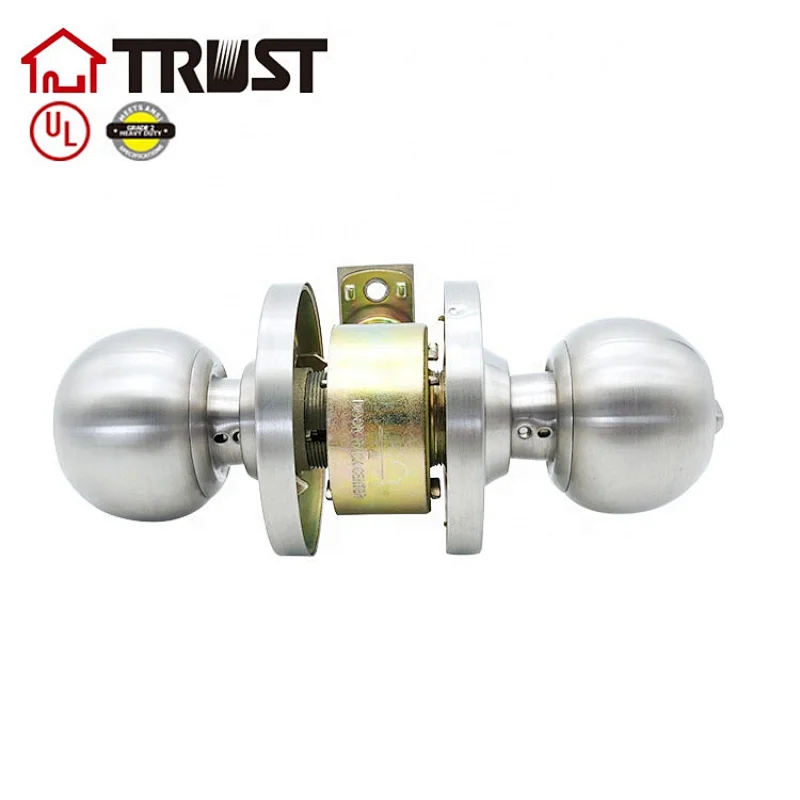 TRUST 4372-SS Dynasty Hardware Commercial Privacy Keyed Lever Handle, Stainless Steel Finish