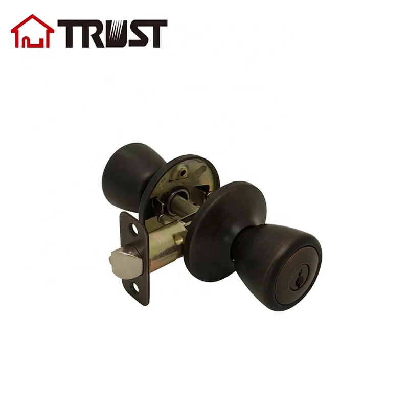 TRUST 5601-MB ANSI Grade 3 Tubular Knob Door Lock Radius Drive Spindle Round Ball Lock