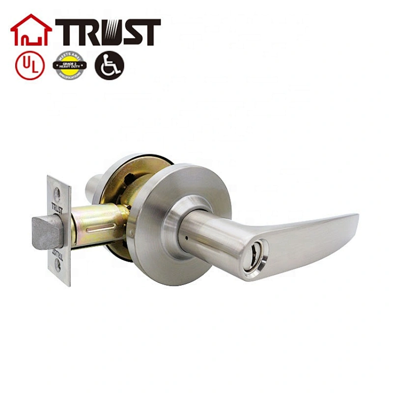 TRUST 4482-SN Lever door handle with Privacy Bolt Commercial Cylindrical Lever Lock Grade 2 Front Door/Office Privacy Function