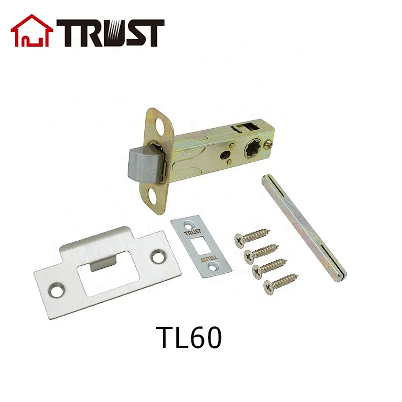 TRUST TL60-PS Stainless Steel Tubular Cam Passage Door Latch With 60mm Bckset