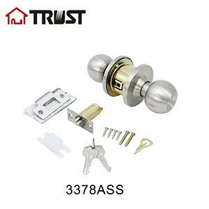 华信3378(A)-SS  不锈钢球锁 304筒式球形锁室内房门浴室通道门锁