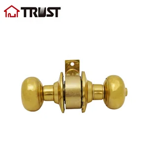 TRUST 3351-PB  Cylindrical Knob Lock  ANSI Grade 3 Entry Door Lock For Wooden Door