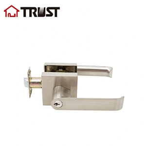 TRUST 6931-SN Heavy duty Tubular Lever Handle Grade 3 Door Lock Satin Nickel Finish