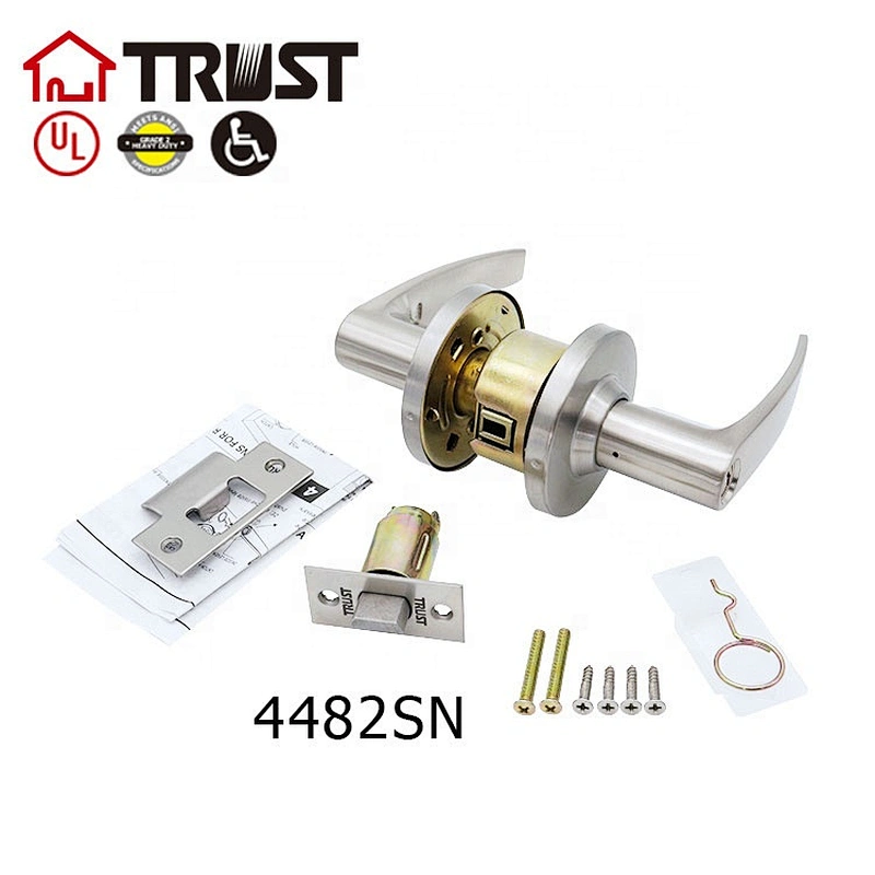 TRUST 4482-SN Lever door handle with Privacy Bolt Commercial Cylindrical Lever Lock Grade 2 Front Door/Office Privacy Function