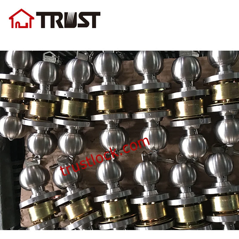 TRUST 4371-PB HDynasty Hardware AUG-00-26D Grade 2 Commercial Duty Office Door Keyed Lever Lockset, Polished Brass Finish