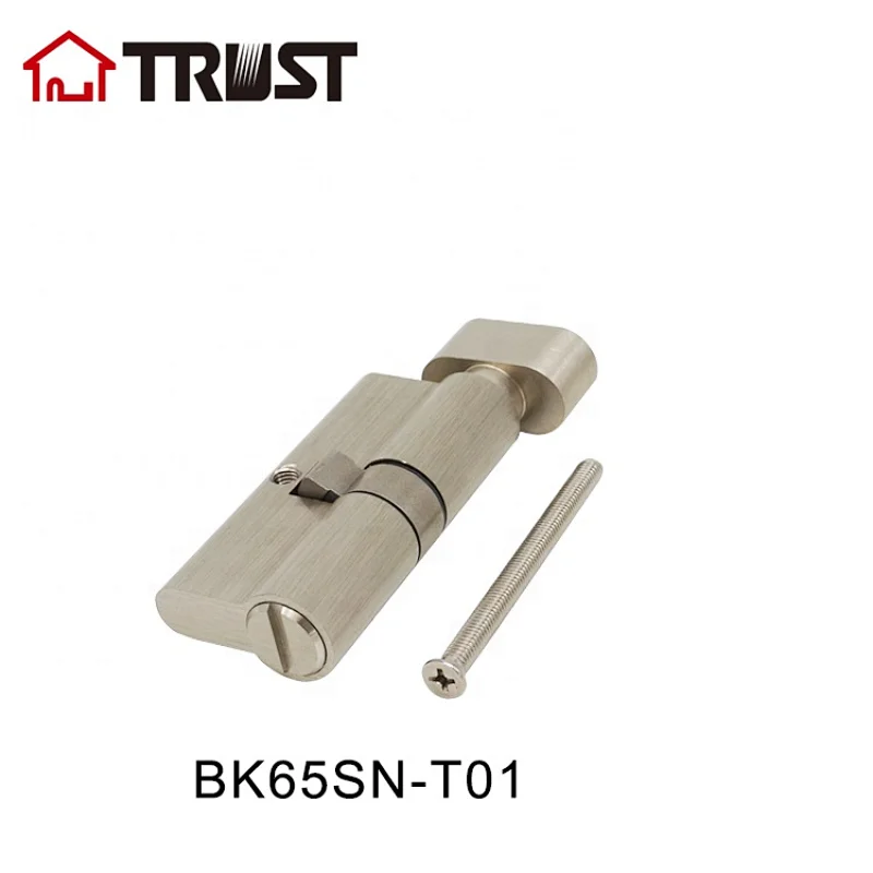 TRUST BK65-SN-T01 Bathroom 5 Pin  Cylinder Brass Euro Profile Thumb Turn