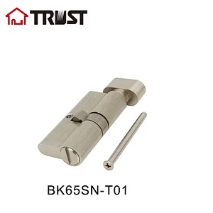 TRUST BK65-SN-T01 Bathroom 5 Pin  Cylinder Brass Euro Profile Thumb Turn