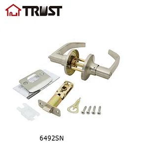 TRUST 6492-SN ANSI Grade 3 Privacy Function Satin Nickel Lever Handle For Interior Doors Door Lock